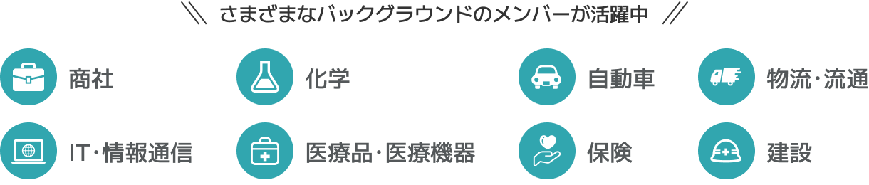 さまざまなバックグラウンドのメンバーが活躍中